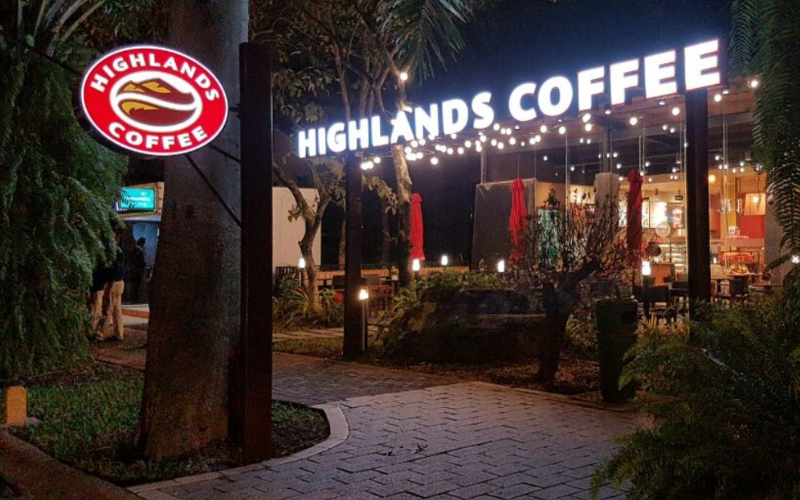 Bảng chữ nổi Alu - Highlands coffee