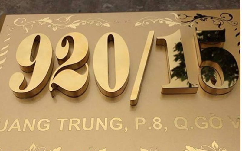 Thi công bảng số nhà đẹp 