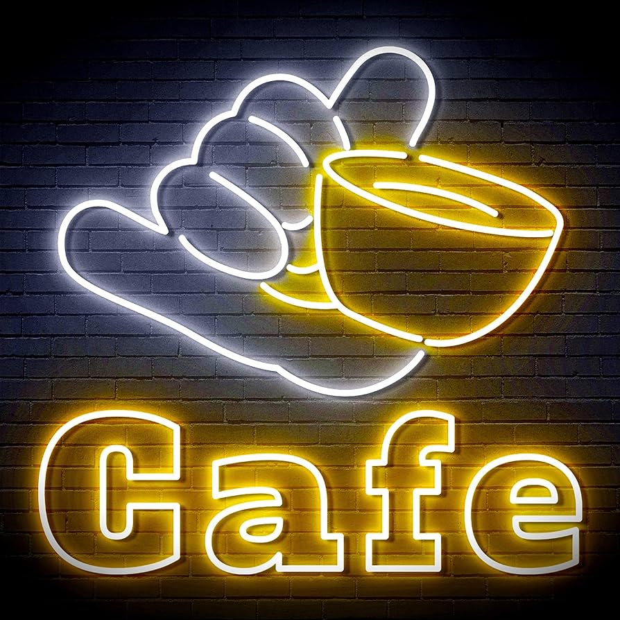 led neon cà phê đẹp