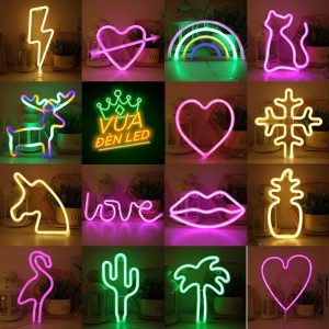 led neon trang trí phòng ngủ