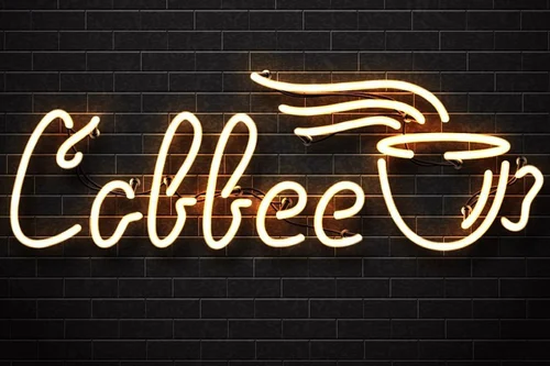 led neon cà phê đẹp