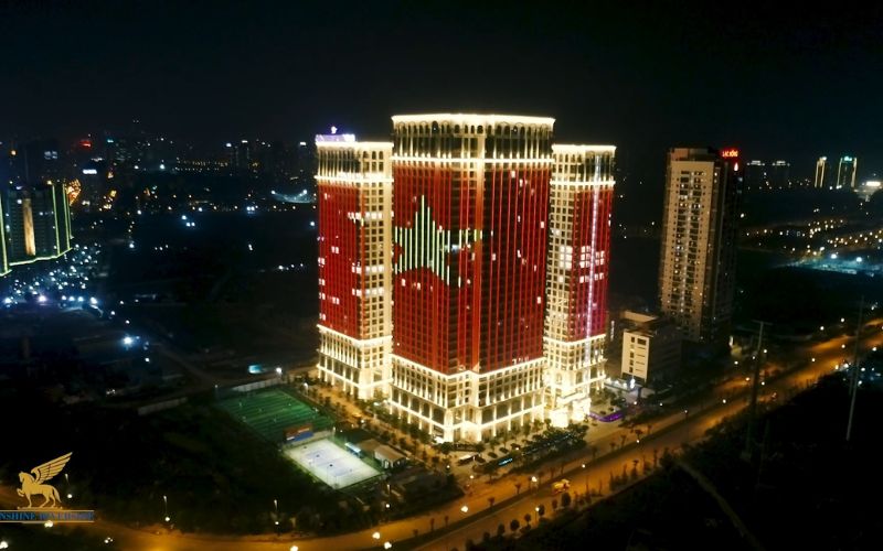 led trang tri toa nha