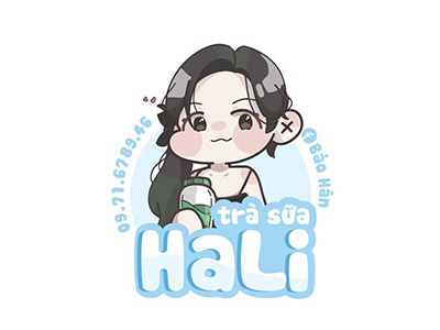 logo-tra-sua-nhan-vat-chibi-de-thuong